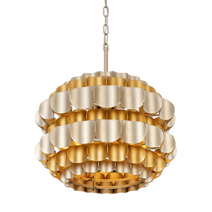 Varaluz Swoon 3-Lt Pendant, Antique Gold/Gold Dust - 382P03AGGD