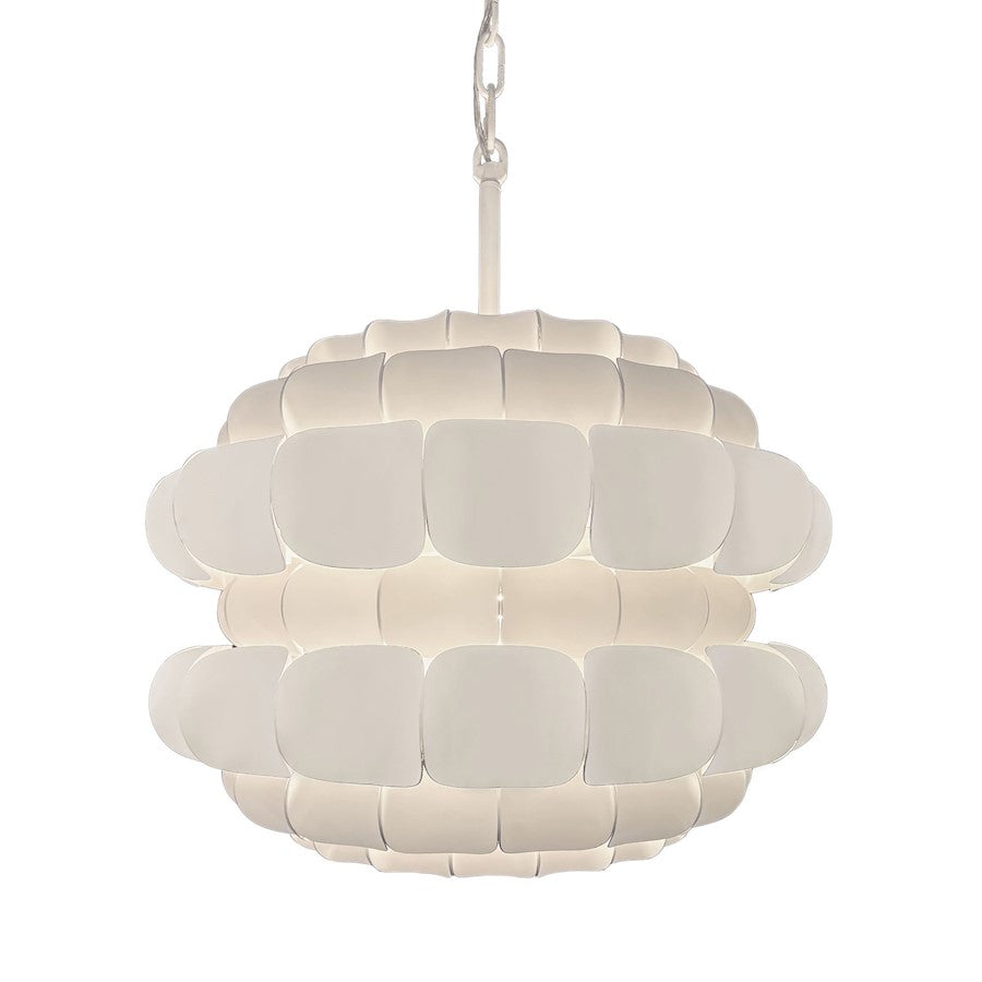 Varaluz Swoon 3-Lt Pendant, Matte White/Matte White - 382P03MW