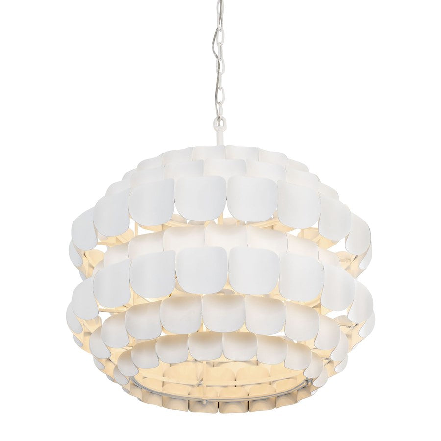 Varaluz Swoon 6-Lt Pendant, Matte White/Matte White - 382P06MW