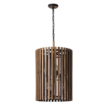 6 Light Foyer Pendant, Matte Black