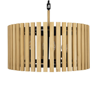 Varaluz Suratto 6 Light Pendant, Matte Black/Honey Blonde - 387P06MBH