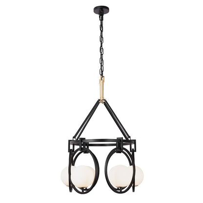 6 Light Linear Pendant, Black