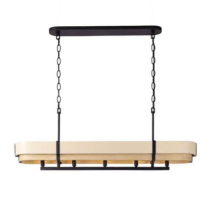 5 Light Linear Pendant, Black