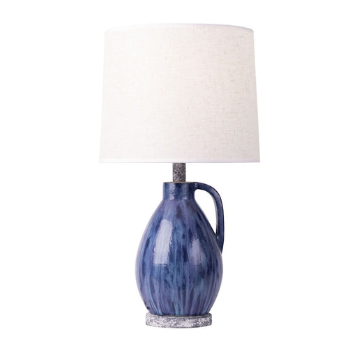 Varaluz Avesta 1 Lt 22" Ceramic Table Lamp, Gray/Blue Lustro/Taupe - 395T01AAYLU