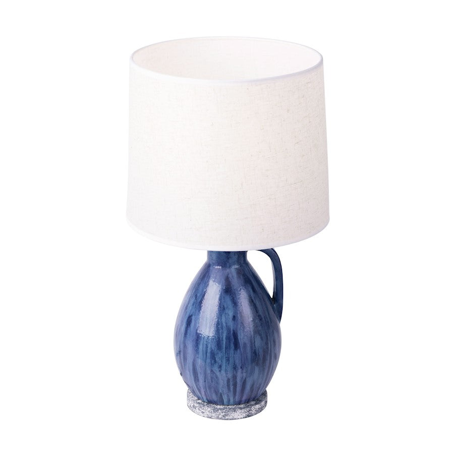 Avesta 1 Lt Ceramic Table Lamp, Gray/Blue Lustro/Taupe