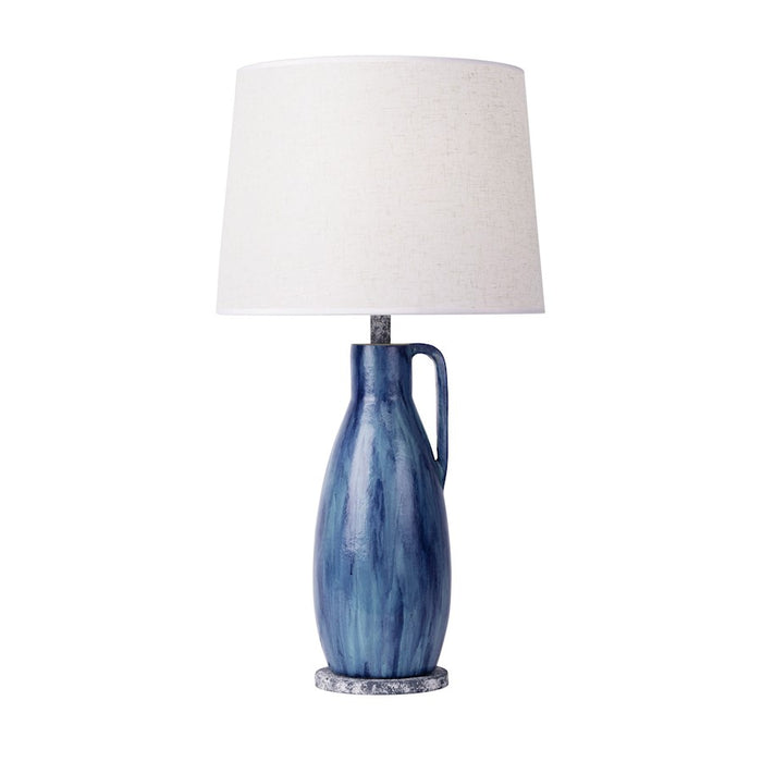 Varaluz Avesta 1 Lt 30" Ceramic Table Lamp, Gray/Blue Lustro/Taupe - 395T01BAYLU