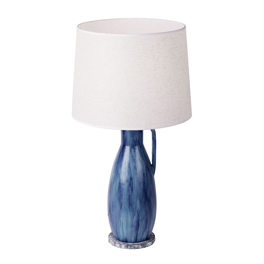 Avesta 1 Lt Ceramic Table Lamp, Gray/Blue Lustro/Taupe