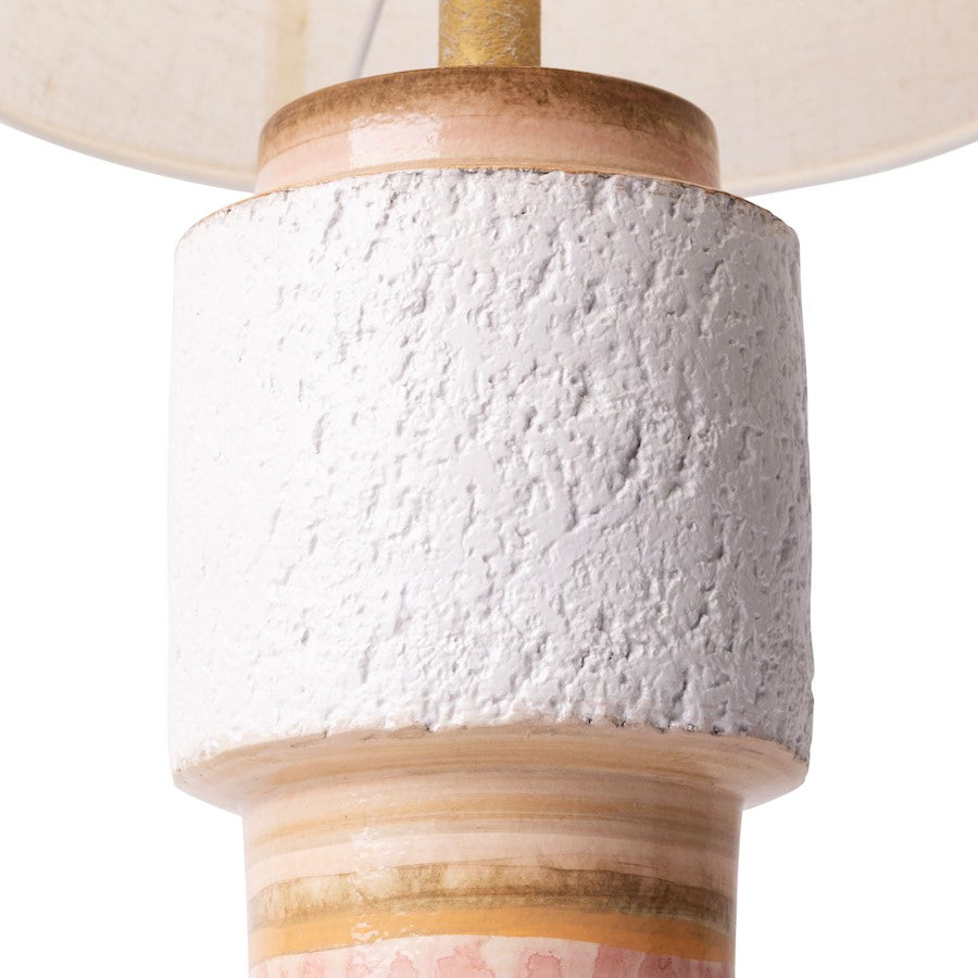 Tilde 1 Lt Ceramic Lamp, Gold/Orange Quartz/Taupe