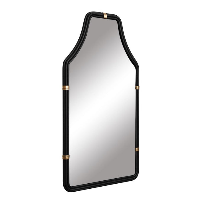 Varaluz Federal Case 22X40 Wall Mirror, Matte Black/French Gold