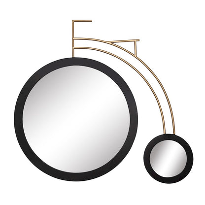 Varaluz Out For A Ride 44x39 Wall Mirror, Matte Black/Havana Gold - 407MI10MBHG