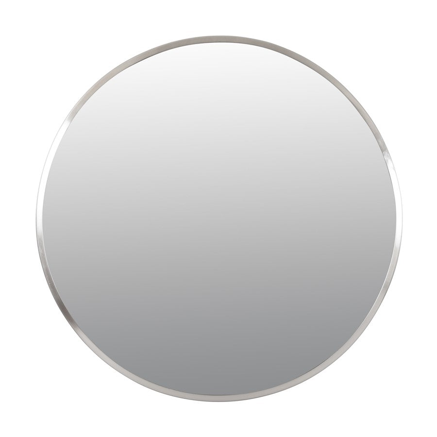 Varaluz Cottage 30-in Round Mirror, Brushed Nickel - 428A01BN