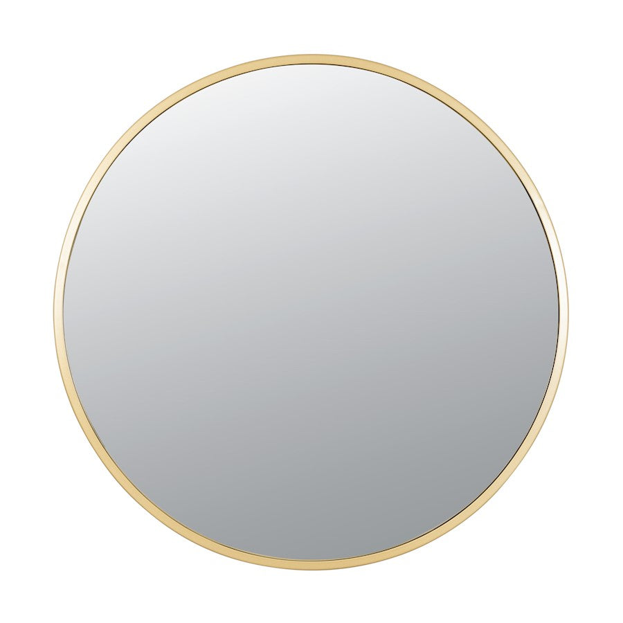 Varaluz Cottage 30-in Round Mirror, Gold - 428A01GO