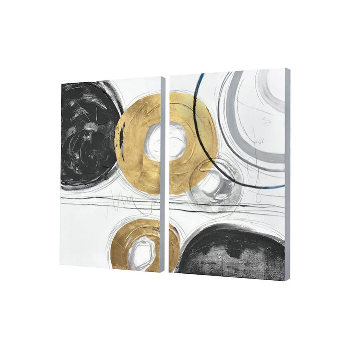 Varaluz Circle Gets The Square Diptych Wall Art