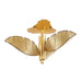 Varaluz Banana Leaf 3-Lt Semi-Flush, Gold/Dark Edging/Gold - 901S03GO