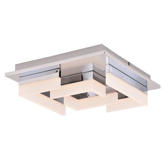 Vaxcel Atra Square LED Flush Mount, Chrome