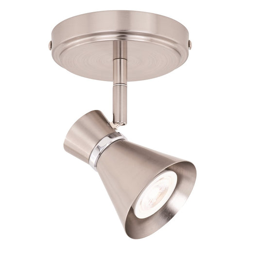 Vaxcel Alto Directional Light, Brushed Nickel/Chrome