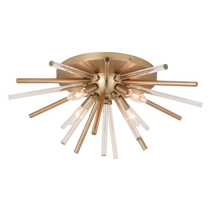 Vaxcel Aria 4 Light 22.5" Flush Mount, Natural Brass - C0250