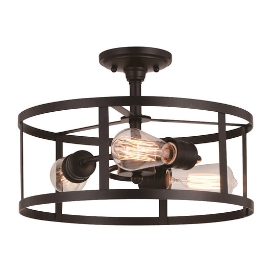 Vaxcel Akron 3 Light 15" Semi-Flush Mount, Oil Rubbed Bronze - C0266