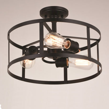 Vaxcel Akron 3 Light 15" Semi-Flush Mount, Oil Rubbed Bronze