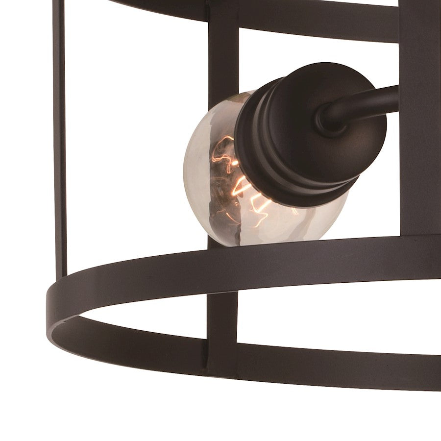 Vaxcel Akron 3 Light 15" Semi-Flush Mount, Oil Rubbed Bronze