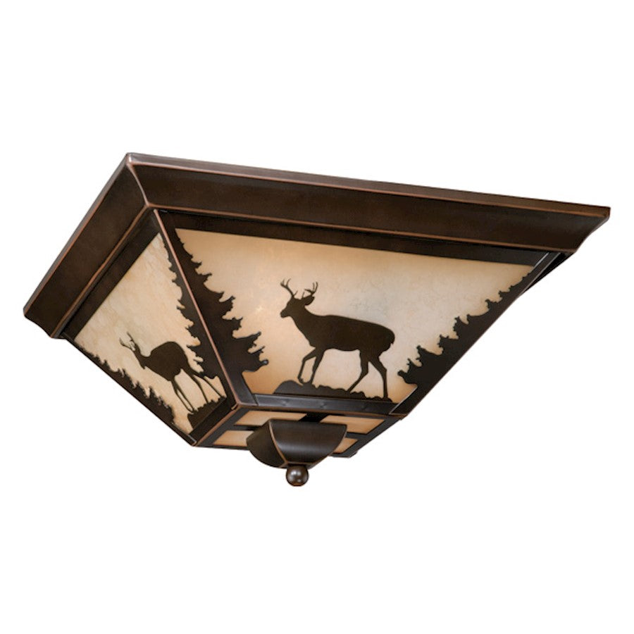 Vaxcel Bryce 14" Flush Mount, Burnished Bronze