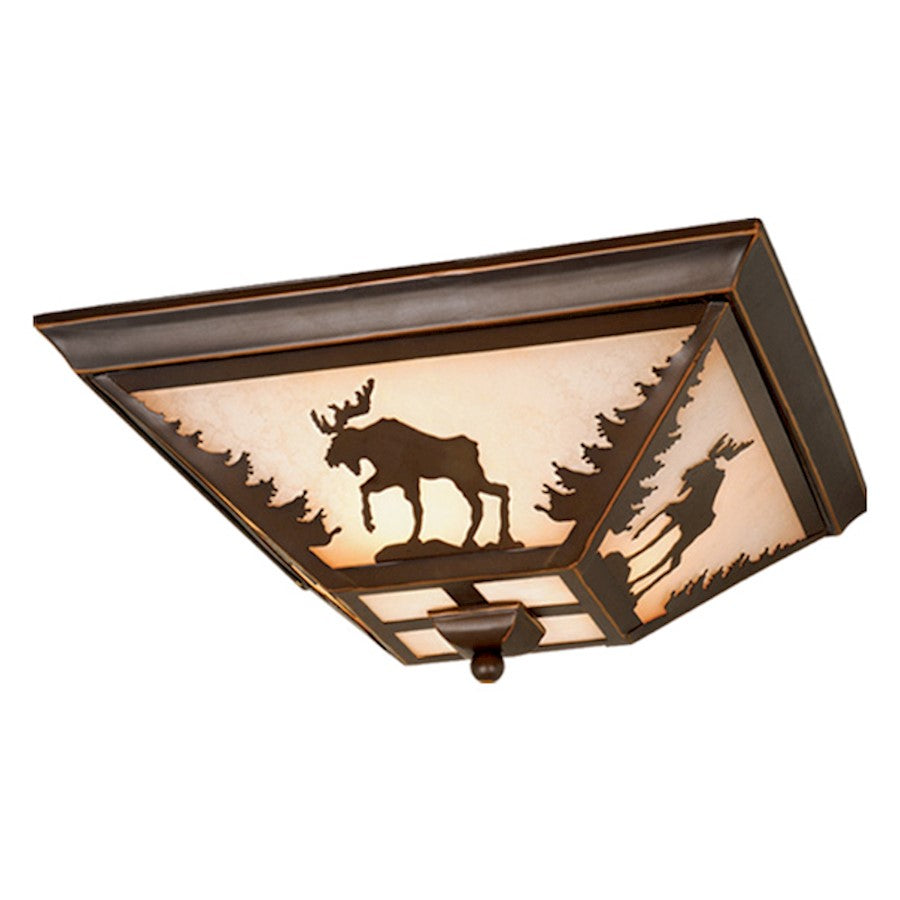 Vaxcel Yellowstone 14" Flush Mount, Burnished Bronze