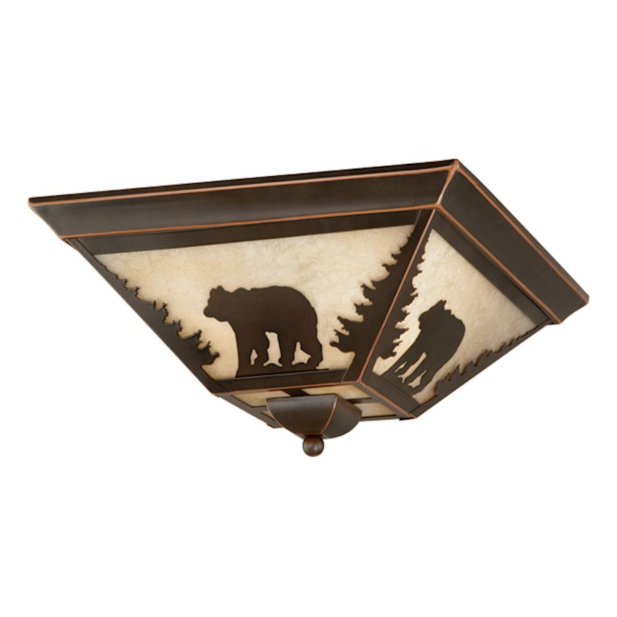 Vaxcel Bozeman 14" Flush Mount, Burnished Bronze