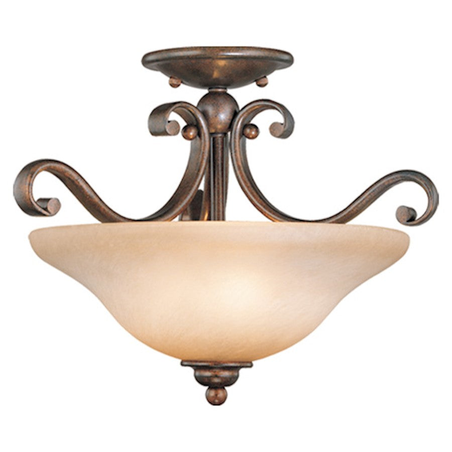 Vaxcel Monrovia Semi-Flush Dual Mount, Royal Bronze