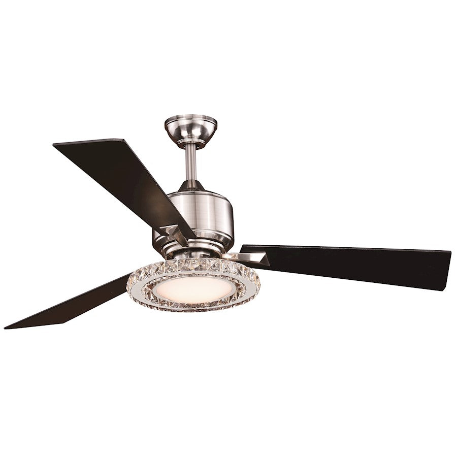 Vaxcel Clara 2 Light 52" Ceiling Fan, Brushed Nickel