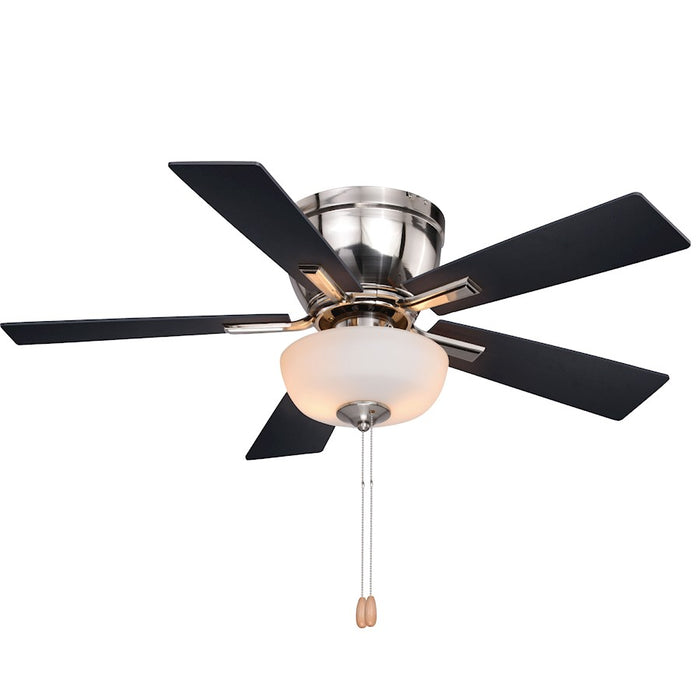 Vaxcel Lisbon 2 Light 42" Ceiling Fan, Brushed Nickel/Frosted White - F0088