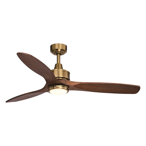 Vaxcel Curtiss 1 Light 52" Ceiling Fan, Satin Brass/White Frosted - F0097