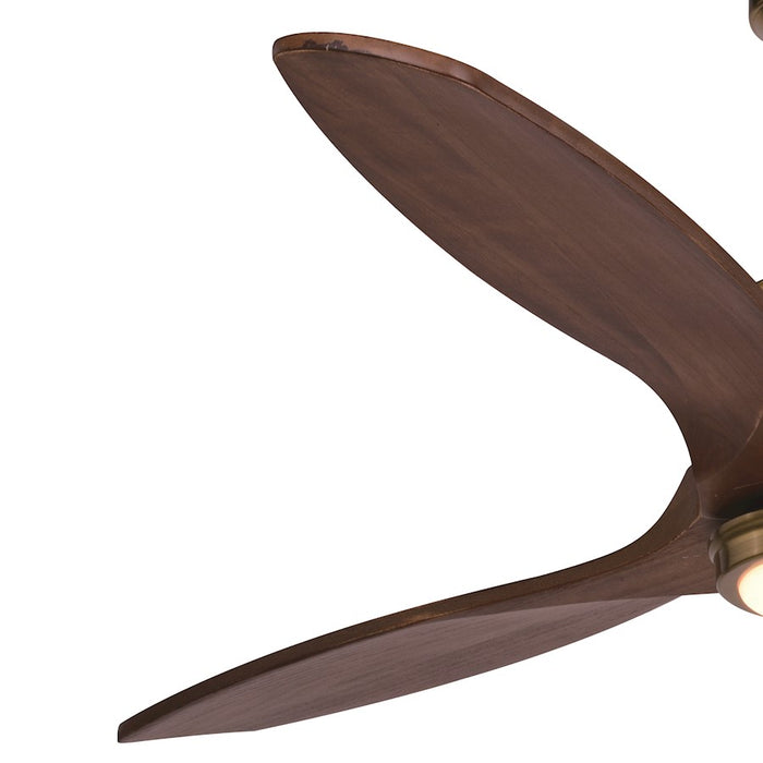 Vaxcel Curtiss 1 Light 52" Ceiling Fan, Satin Brass/White Frosted