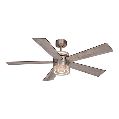 Vaxcel Ashford 1 Light 52" Ceiling Fan, Brushed Nickel/White - F0101