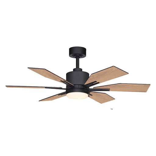 Vaxcel Mayfield 1 Light 44" Ceiling Fan, Charcoal Black/Frosted - F0104