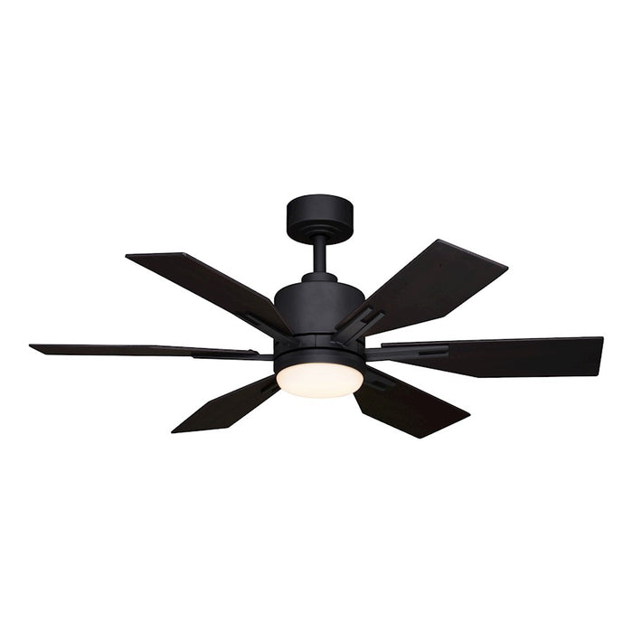 Vaxcel Mayfield 1 Light 44" Ceiling Fan, Charcoal Black/Frosted