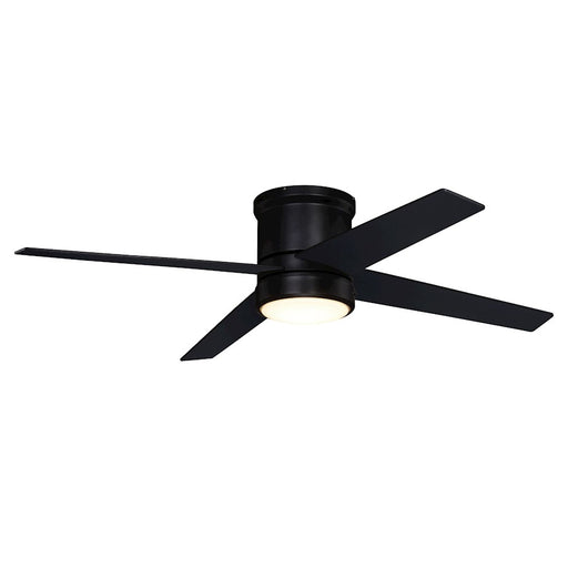 Vaxcel Erie 1 Light 52" Ceiling Fan, Black/White Frosted - F0106