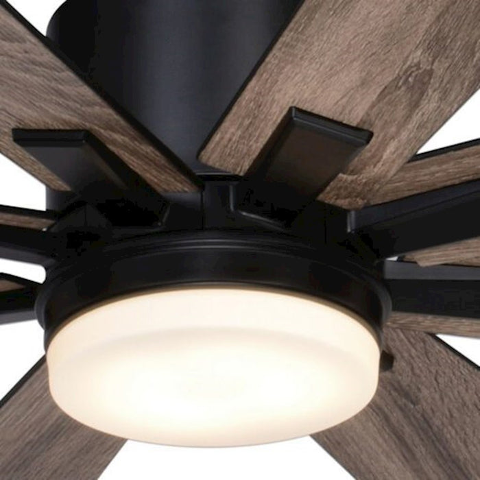 Vaxcel Crawford 60" Ceiling Fan, Black/White Frosted Opal Glass