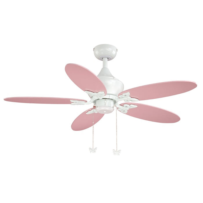 Vaxcel Alice 1 Ceiling Fan, White/Frosted Opal Glass