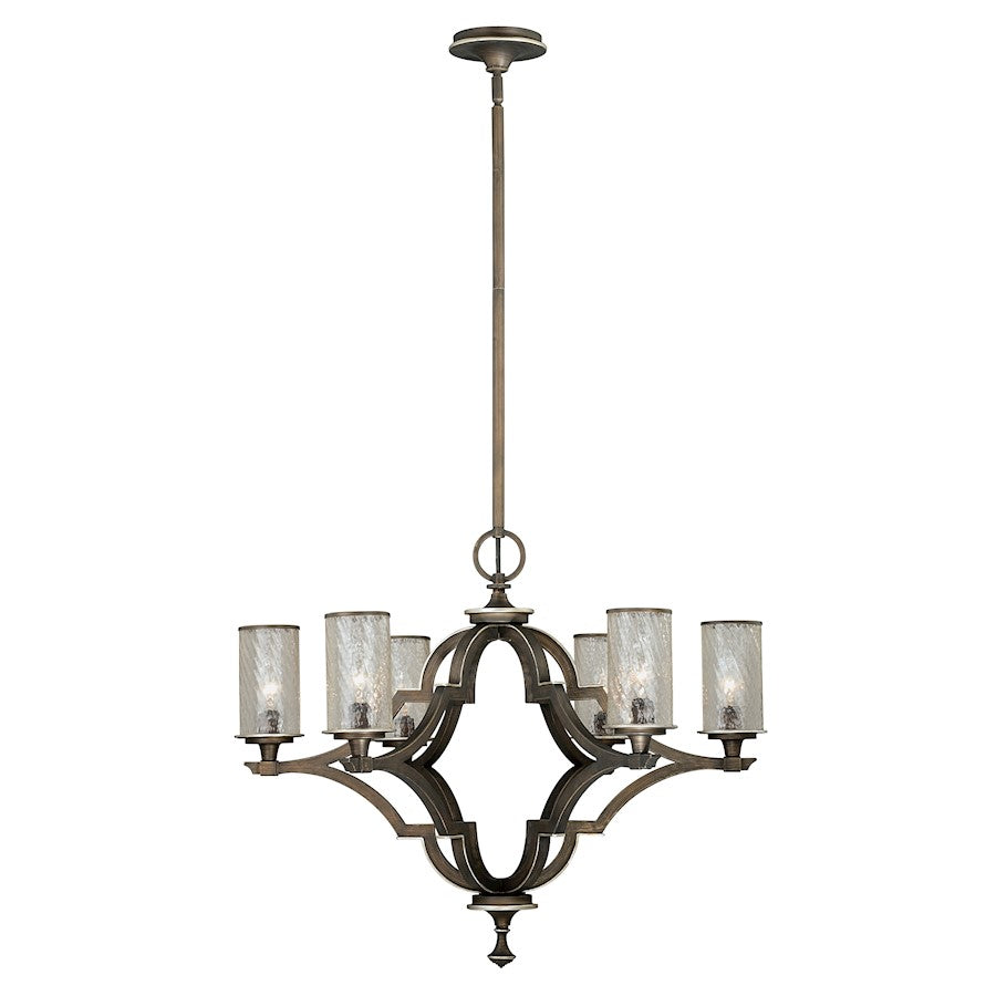 Simone 6L Chandelier, Venetian Bronze