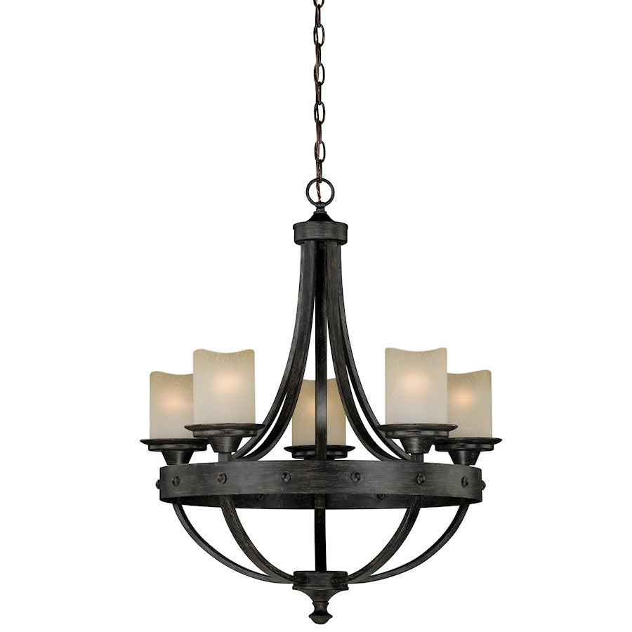 Halifax Chandelier, Aged Walnut