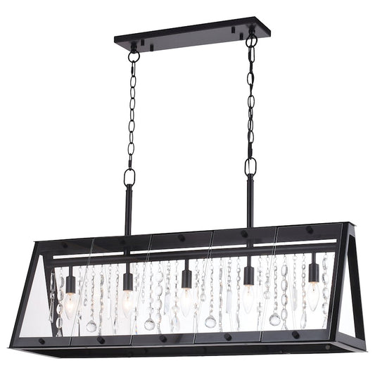 Vaxcel Tremont 5 Light 37" Linear Chandelier, Bronze - H0244