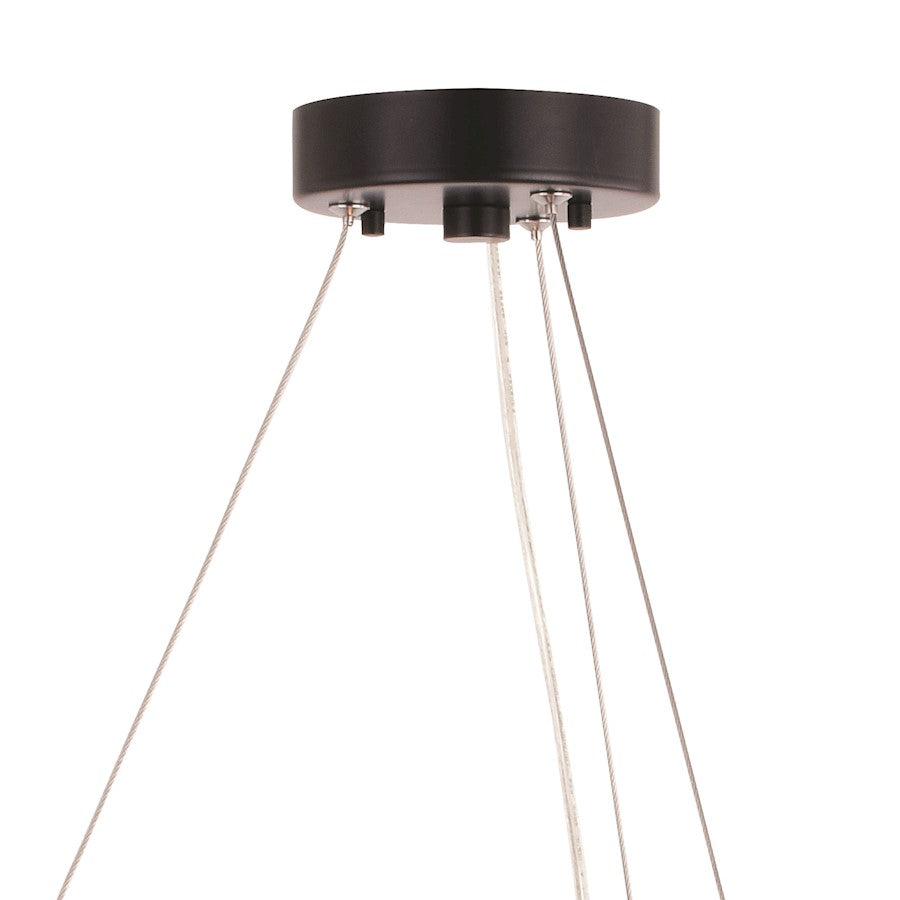 5 Light 28" Chandelier, Matte Black