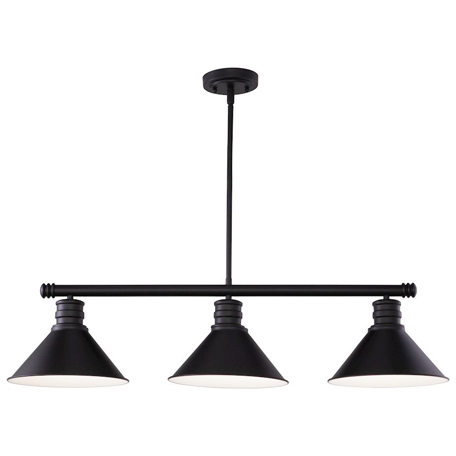 Vaxcel Akron 3 Light 35.75" Linear Chandelier, Oil Rubbed Bronze - H0269