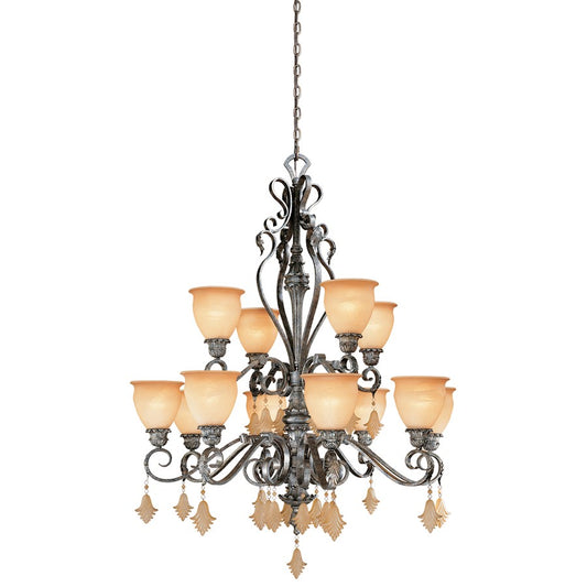 Montmarte 12 Light Chandelier Athenian Bronze