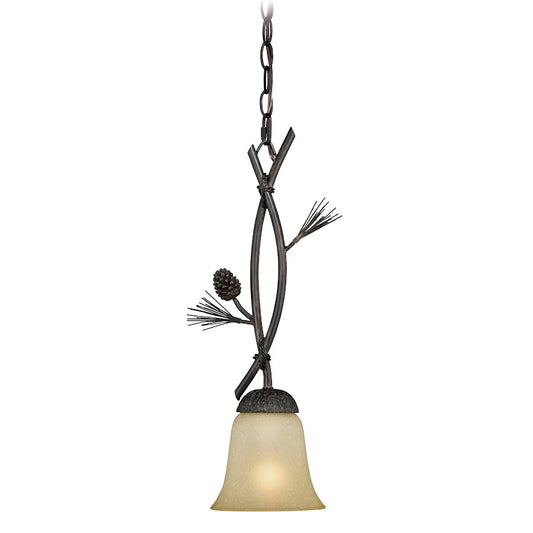 1 Light Mini Pendant, Black Walnut