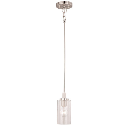 1 Light Pendant, Satin Nickel