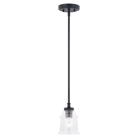 Vaxcel Toledo 1 Light Mini Pendant, Black - P0306