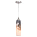 Vaxcel Milano 1 Light 4" Mini Pendant, London Fog Glass, Nickel - P0326