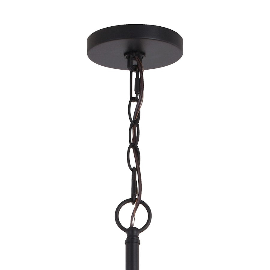 6 Light 26.75" Orb Pendant, Matte Black