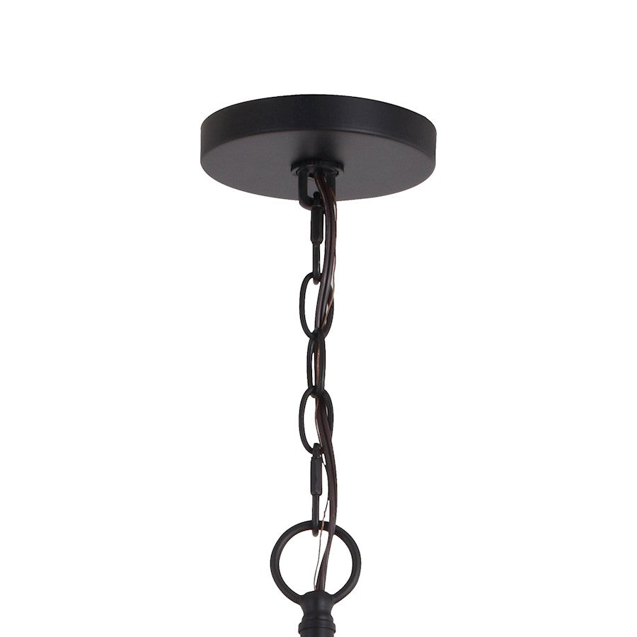 6 Light 26.75" Orb Pendant, Matte Black